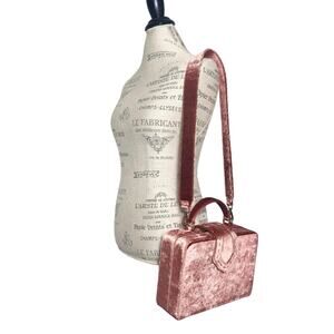 Mehry Mu | Women | Fey Soft Burgundy Velvet Hard Case  Shoulder Hand Bag